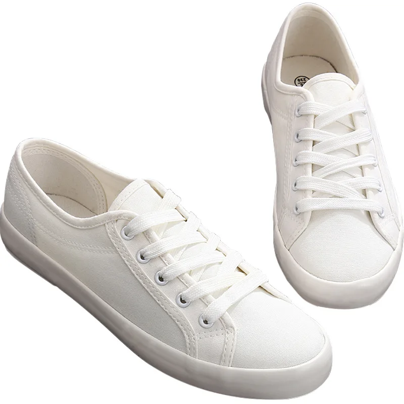 

Canvas Shoes Women's Flat with White Shoes Wild Literary Students Casual Sports Shoes Women's Vulcanize Shoes