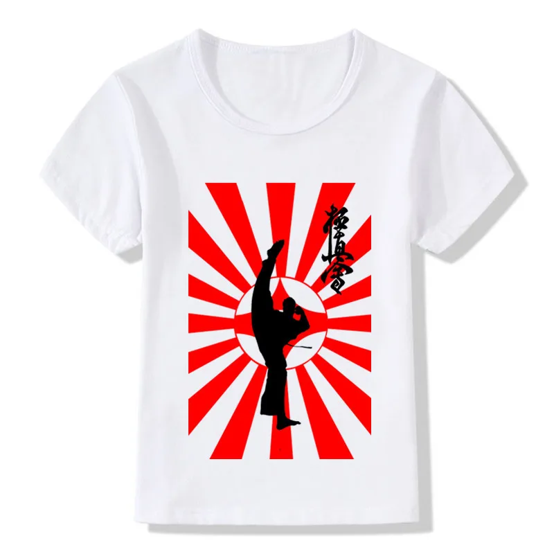 Kyokushin Karate Kanji и символ дизайн детская футболка для мальчиков девочек повседневные
