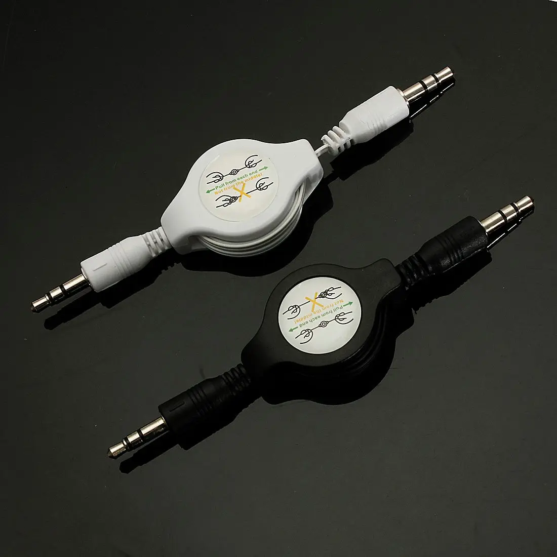 3.5mm 80CM Retractable Earphone Jack Aux Audio Cable For Car for Iphone