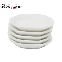 5 шт. Dongzhur милые мини белые тарелки для Diy кукольный домик 1:12 милый кукольный домик миниатюрное фарфоровое украшение игрушки аксессуары
