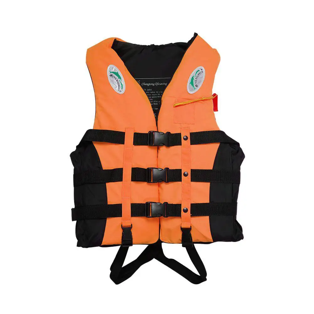 

S-3XL Adult Life Jacket Lifesaving Swimming Boating Sailing Vest + Whistle Blue