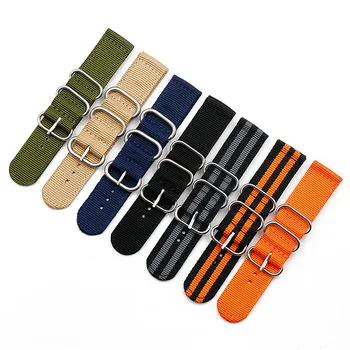 

7 color NATO nylon strap pin buckle watch accessories 18mm20mm22mm24mm men watch band outdoor sports waterproof strap women