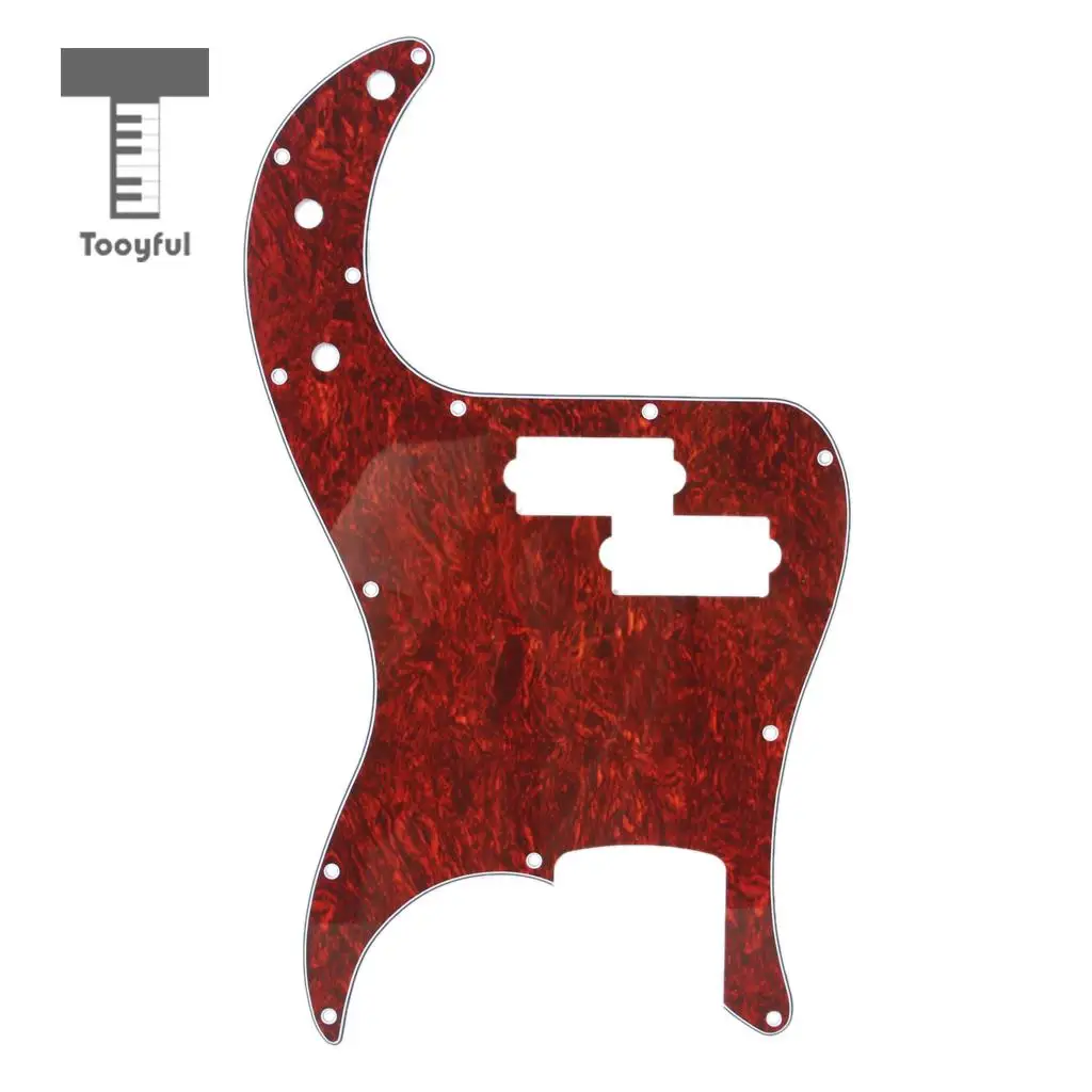 

Tooyful Red Tortoise Shell Pickguard 3 Ply For Bass PB Anti-scratch To Protect Guitar for Bass Guitar Parts & Accessories
