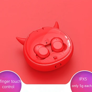 

IPX5,cute design waterfoof wireless bluetooth earphone,with 1000mah battery charging box HIFI headset,TWS,with dual microphone