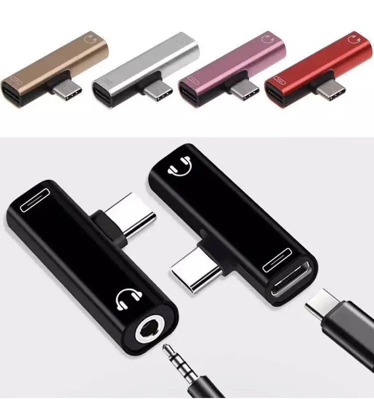 

HobbyLane Type-C 3.5mm Jack Adapter Type C USB C Cable Adapter Charge Headphone to 3.5mm Jack Audio for HTC Samsung d18