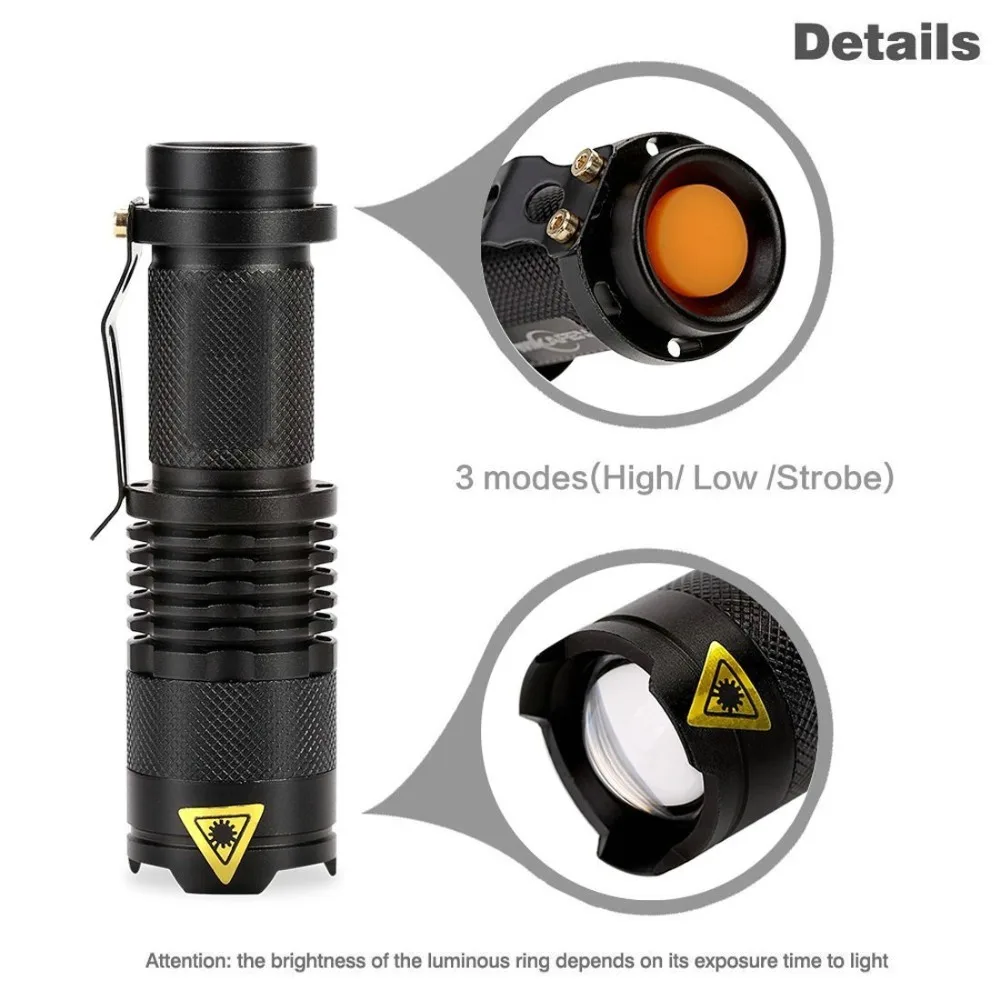 360 Degree Cycling Bike Bicycle High Power 2000 lumen Torch Zoomable Flashlight