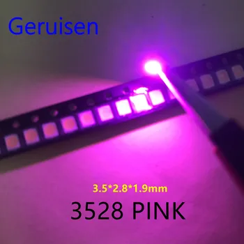 

1000PCS FOR Wholesale Pink POWER TOP 1210 3528 SMD SMT PLCC-2 Ultra Bright LED New Free shipping