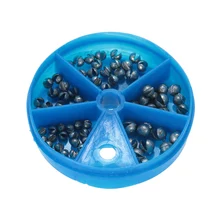 5 размеров Карп грубая Съемная разделенная дробь комплект грузил чистый свинец грузила грузики с рыболовные снасти Коробка Pesca снасти