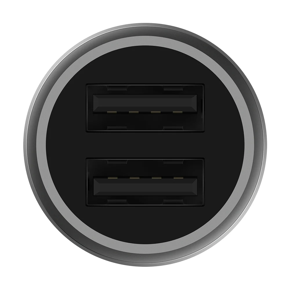 Xiaomi автомобильное зарядное устройство 18 Вт двойной USB сигаретный светильник er адаптер Быстрая зарядка издание с светодиодный светильник советы для iPhone samsung