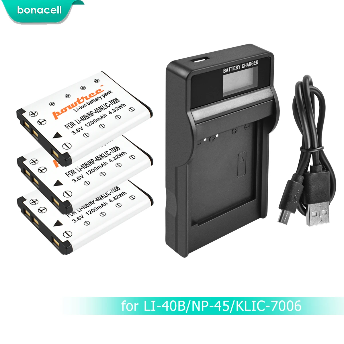 USB Cargador Doble para Fuji NP-40 // Fujifilm Finepix F650 F700 Z1 Z2 Z3/… // Samsung NV8/… // Pentax Optio A10 A20 A30 Ver Lista de compatibilidad
