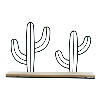 

Wall Shelf Creative Cactus Shaped Solid Wood Sundries Organizer Hanging Shelf Storage Rack for Storage Flower Pot Sunglasses