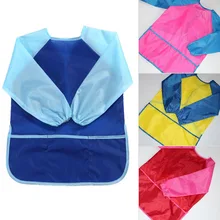 Водонепроницаемый детский нагрудник для кормления, храп, детский нагрудник с мультяшным принтом, водонепроницаемый детский передник с длинными рукавами, детская одежда для рисования