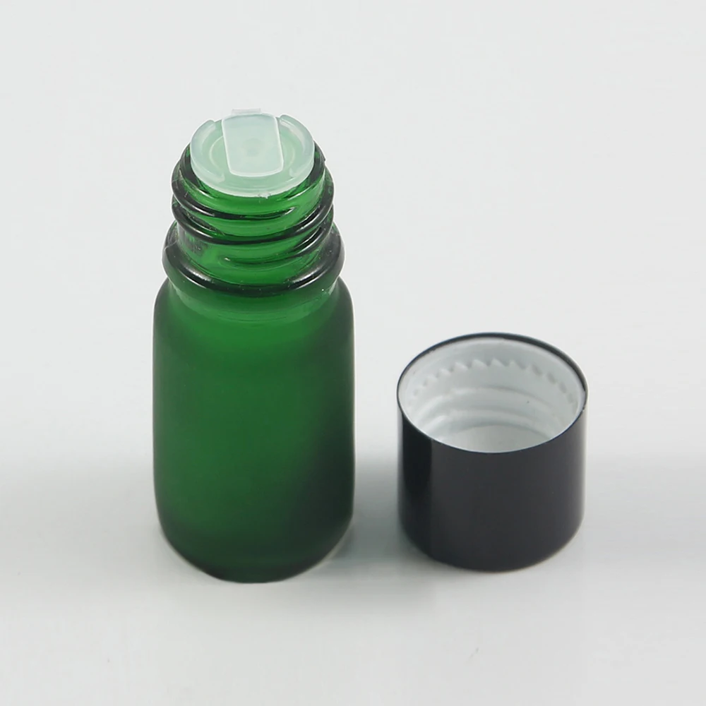 

Стеклянная флакон 5 мл, роскошные стеклянные бутылки с матовым оливковым маслом, дорожный инструмент, портативный мини контейнер для эфирных масел для макияжа