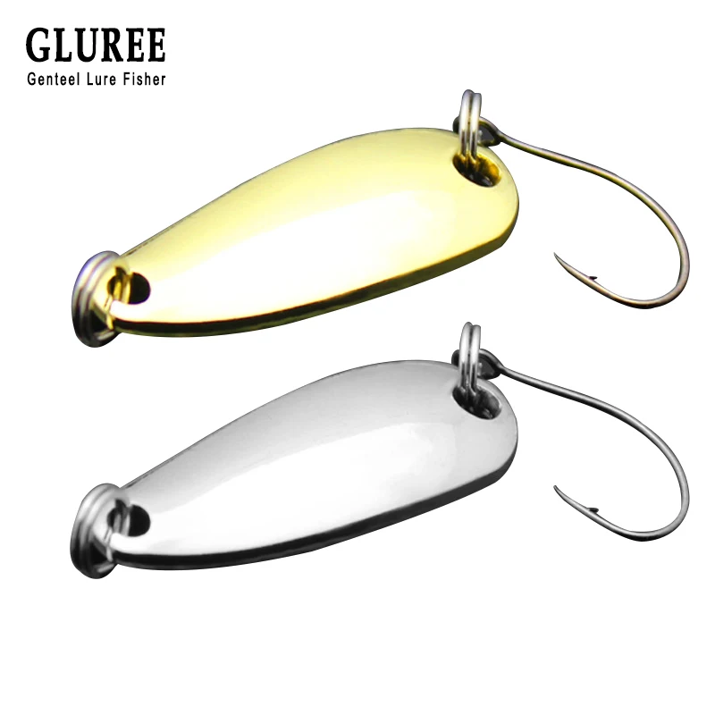 GLUREE 1 шт. 3 г блестящая железная ложка приманки для рыбной ловли Серебряная