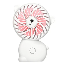 Usb портативный вентилятор милый мультяшный трехскоростной Ночной светильник с большим ветром и зарядкой портативный небольшой вентилятор