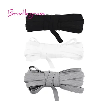

BRISTLEGRASS 5 Yard 7mm Knitting Solid Skinny Elastic Spandex Satin Band kid Hairband Headband Tie Dress Lace Trim DIY Sewing