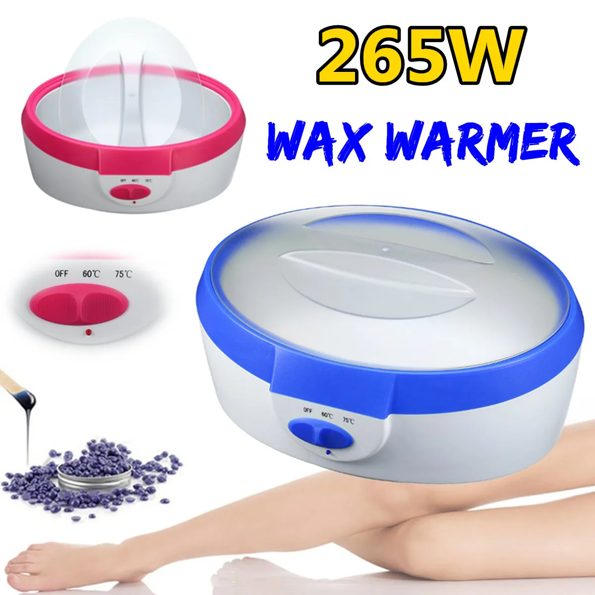 

Professional Warmer Wax Heater 265W SPA Mini Hand Epilator Feet Paraffin Heater Body Depilatory Brush Electric Hair Removal Tool