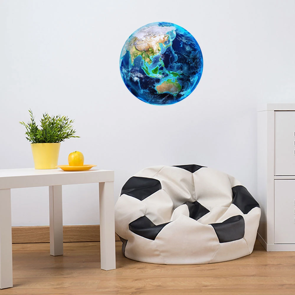 

Luminous Wall Stickers 3D Stereo Wall Stickers Waterproof Not Fade Self-adhesive Sticker Moon Globe Wallpaper Bedroom Decoration
