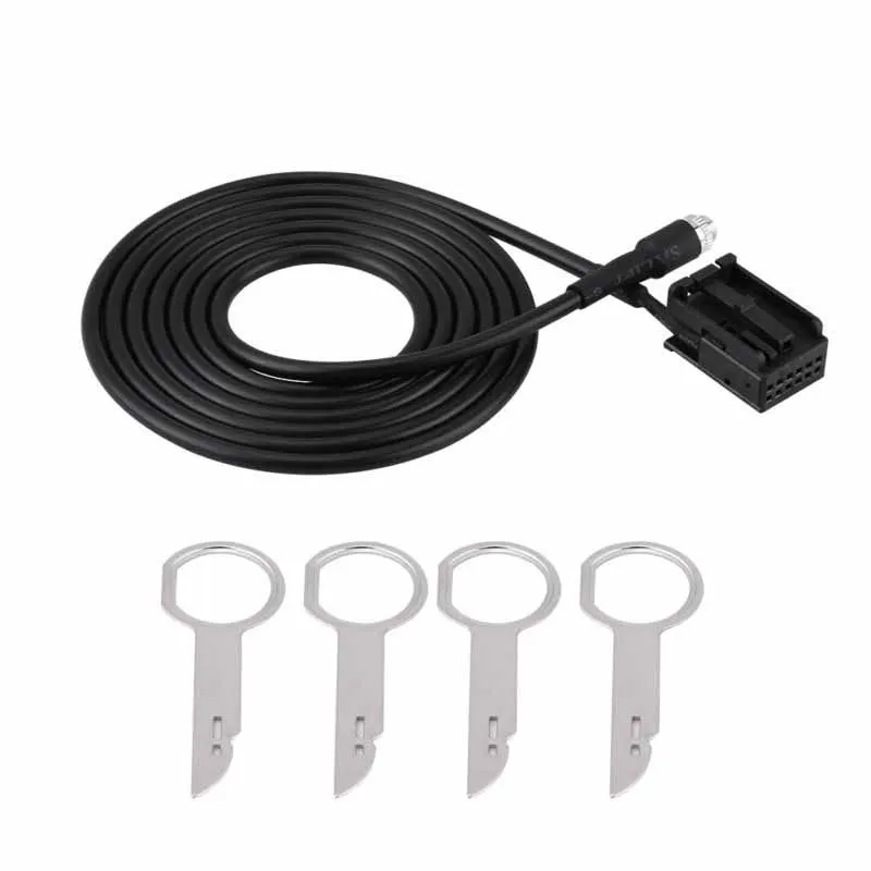

6000 CD MP3 Audio Input Aux Cables Adapter For Ford/Focus/Mondeo & Removal Keys