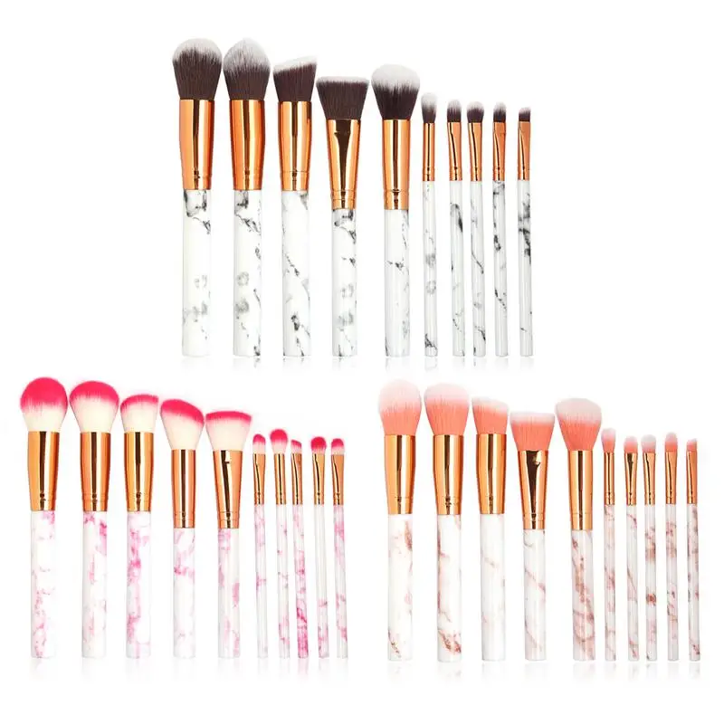 

Makeup Brushes Set Professional 10Pcs Kits Powder Foundation Brush Concealer Eye Shadow Lip Blending Make Up Tools