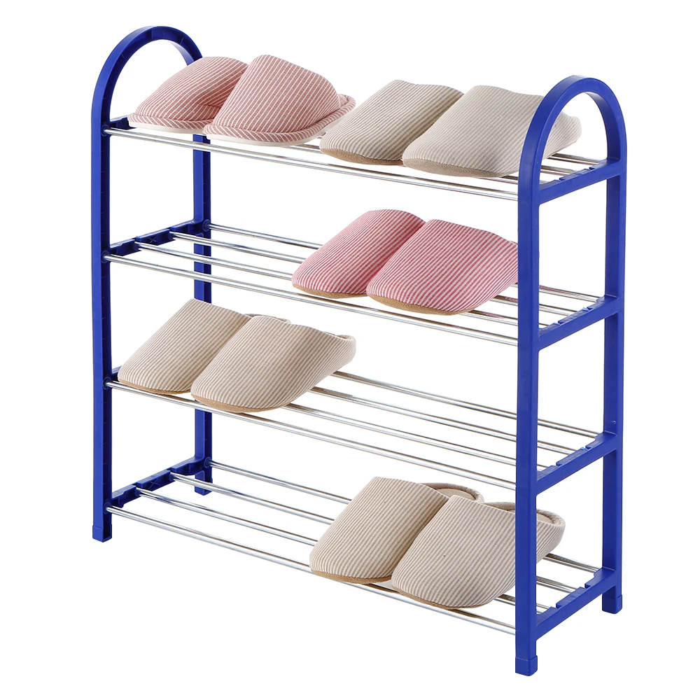 

4-Tier Shoe Rack Shoes Tower Storage Organizer Shelf Cabinet for Home & Office Easy to Assemble Black