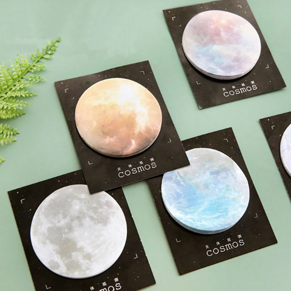 

1 Set Daily Scrapbooking Stickers Office School Stationery Bookmark Memo Pads Sticky Notes Kawaii Cute Planet Paper Notepad