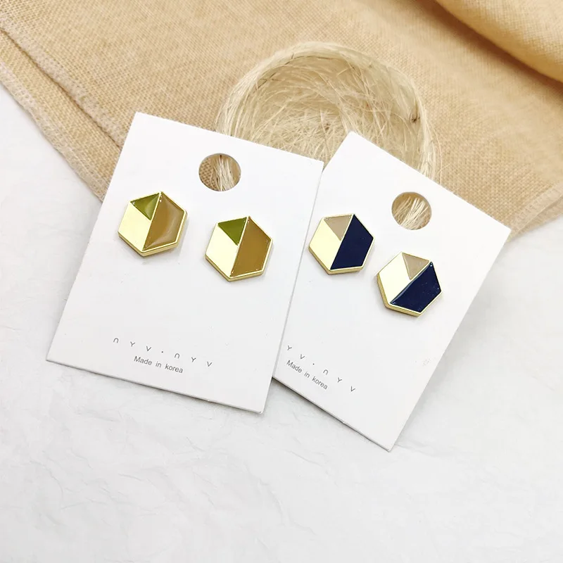 

Korea Earrings Drop Glaze Color Matching Geometric Alloy Earrings Colored Irregular Earrings For Women Ear Ring Summer Earrings