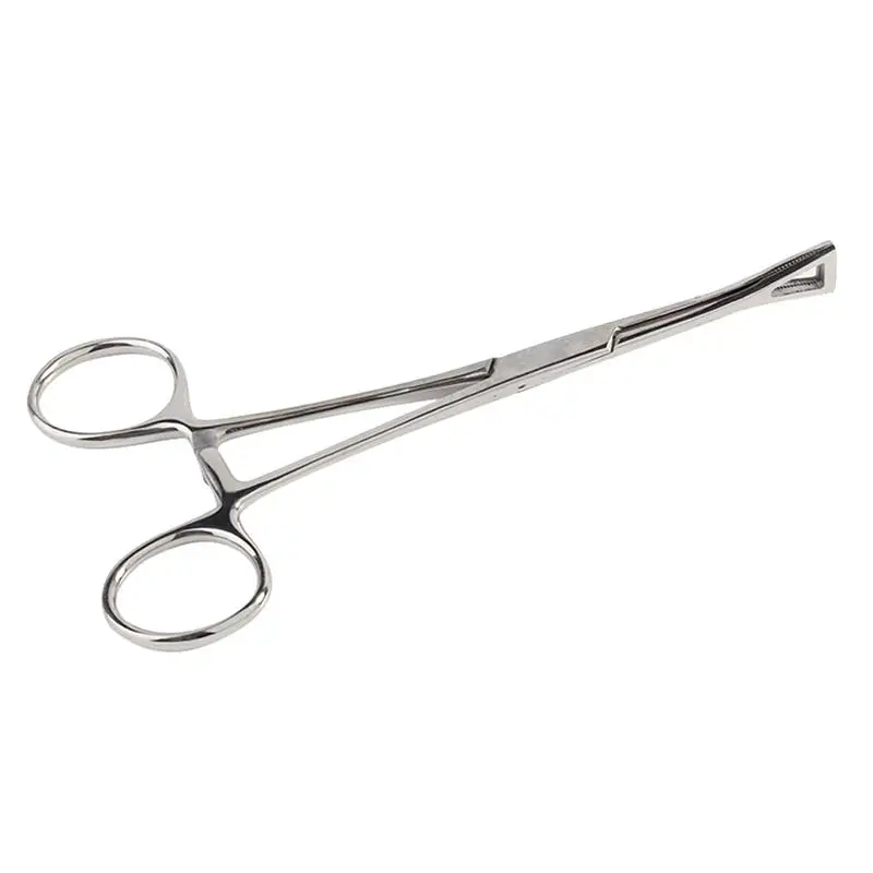 

Closed Triangle Self-Locking Sponge Forceps Body Piercing Tool Tattooing Tool (Silver)