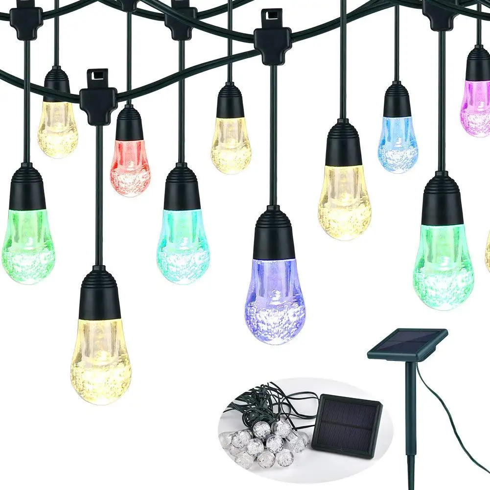 Garden Decor String Lights, 12 LED Outdoor Solar Ball Lights Waterproof