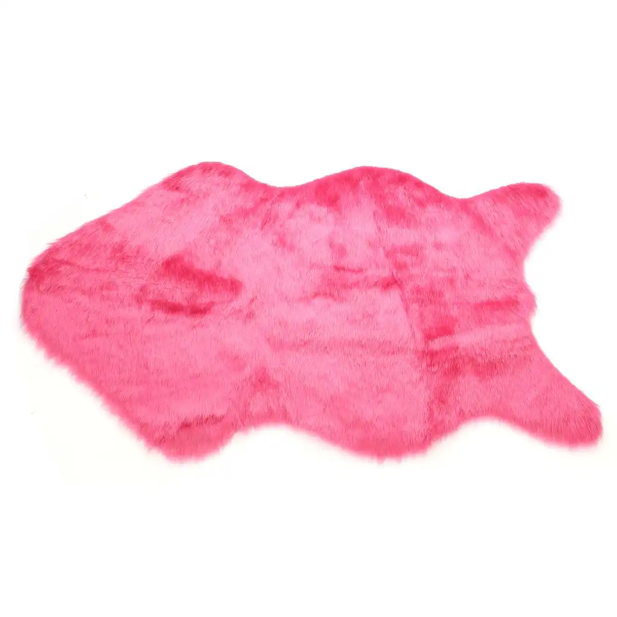

NEW Warm Soft Seat Cover Cushion Faux Fur Fake Sheepskin Rugs Washable Hairy Mat Cushion Cover Rose Red Purple Home Textile