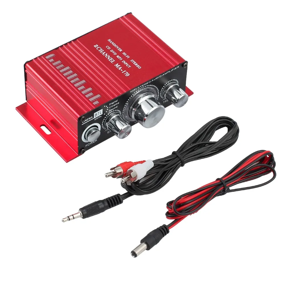 ESYNiC Hi Fi 12 В мини усилитель мощности стереозвука 2 канала Авто Аудио Цифровые