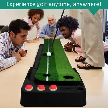

2.5M Golf Putting Practice Green Grass Mat Game Golf Training Mat Lawn Outdoor Indoor Putting Golf Pad Trainer Aid Equipment