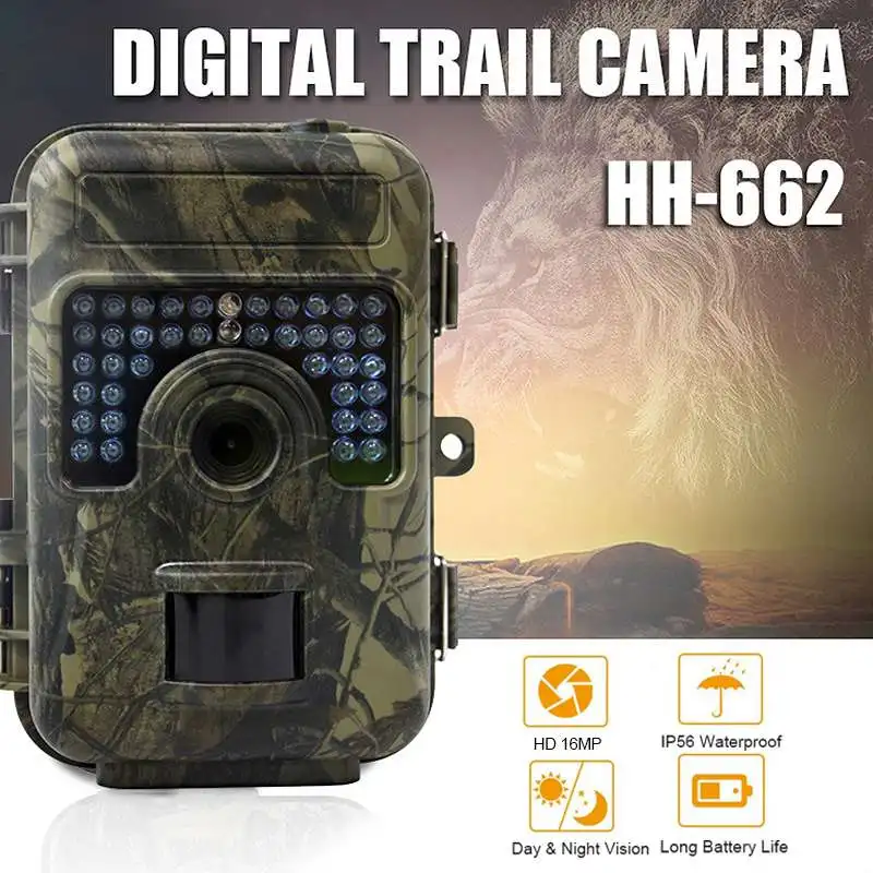 

H662 Hunting Trail Camera 38LEDs Infrared Night Vision Waterproof 1080P Hunting Camera Trail Camera Wildlife Recorder Camcorder