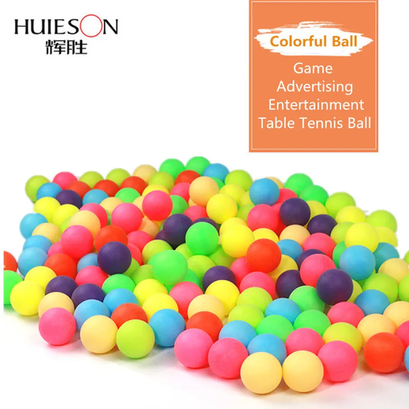 HUIESON 100 шт./упак. цветной пинг понг шары с номером 40 мм развлечения мячи для настольного тенниса смешанные цвета игры и рекламы