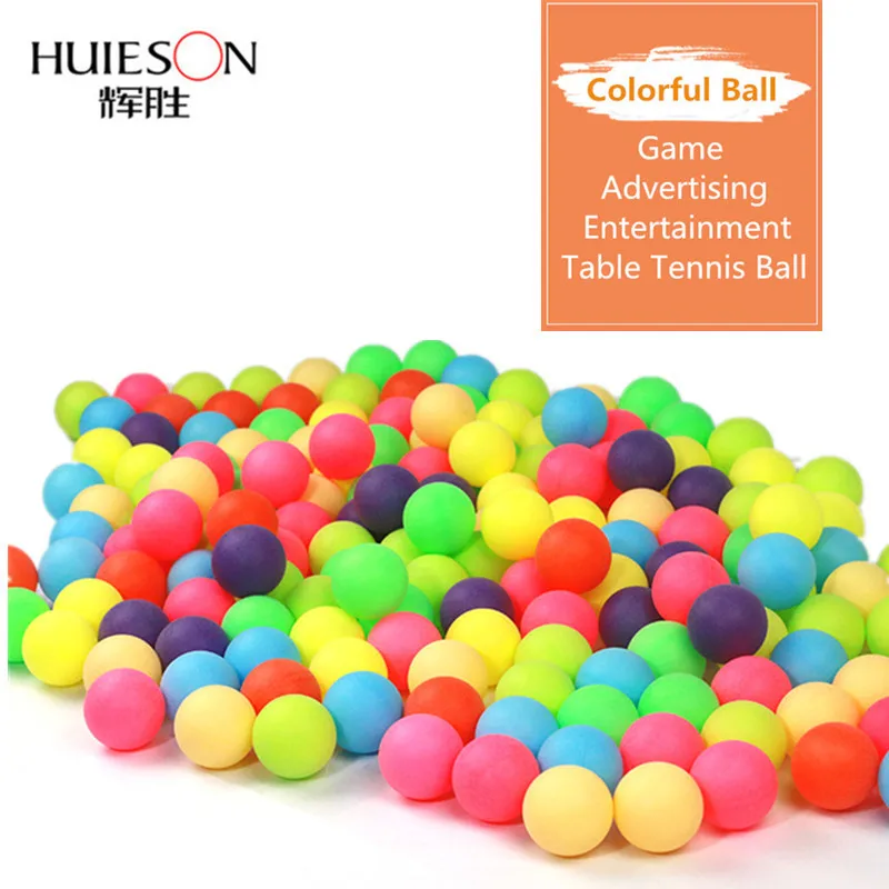 

HUIESON 100Pcs/Pack Colored Ping Pong Balls with Number 40mm Entertainment Table Tennis Balls Mixed Colors Game and Advertising