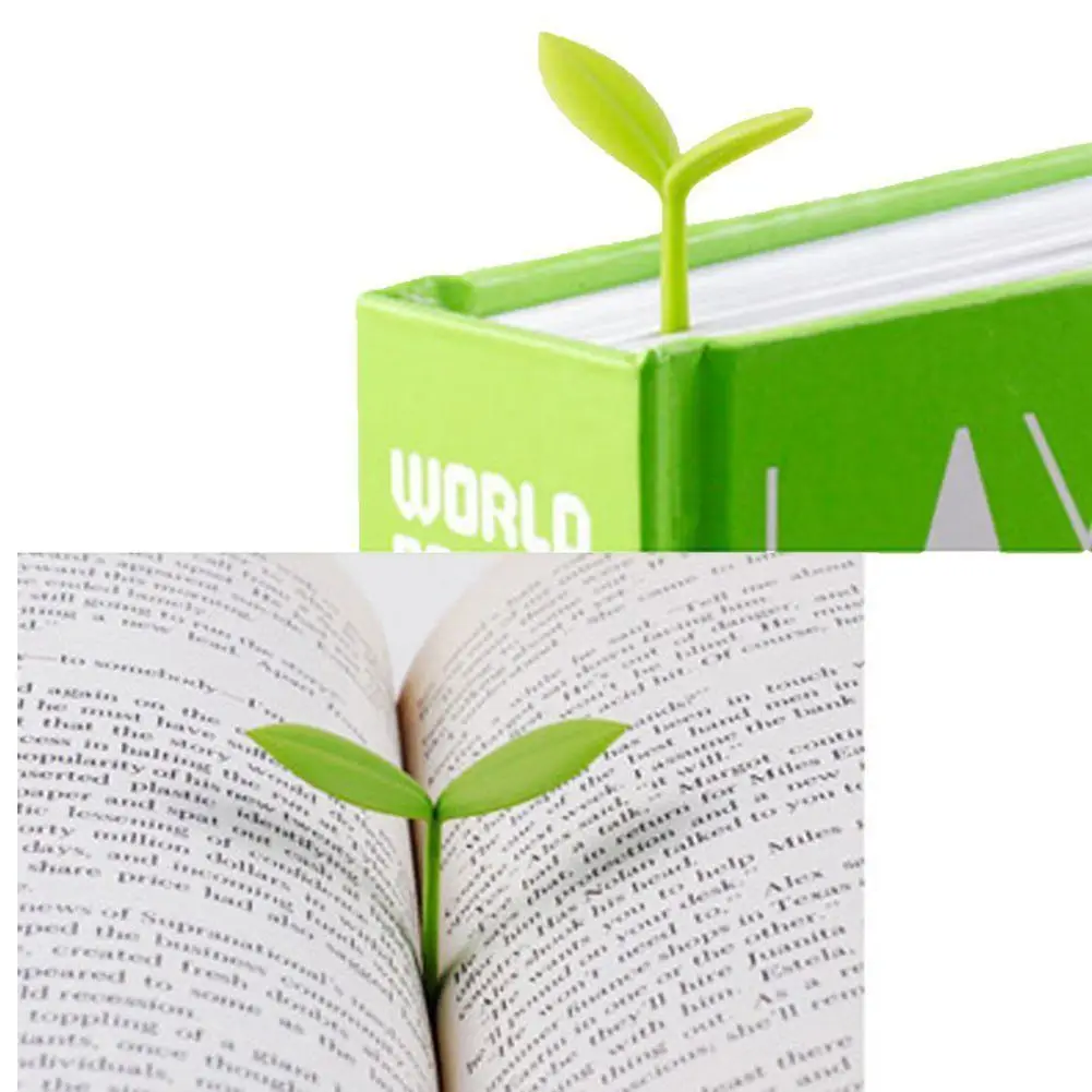 

6 X bookmark Creative little bookmarks Silicone buds cute little grass (light green)