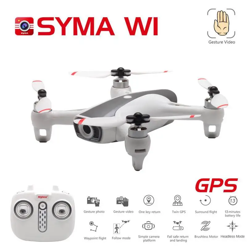 

For SYMA W1 5G WIFI GPS Aircraft 4K HD Drone Quadcopter RC Quadcopter FPV 720P 1080P Camera Selfie Altitude Hold Drone