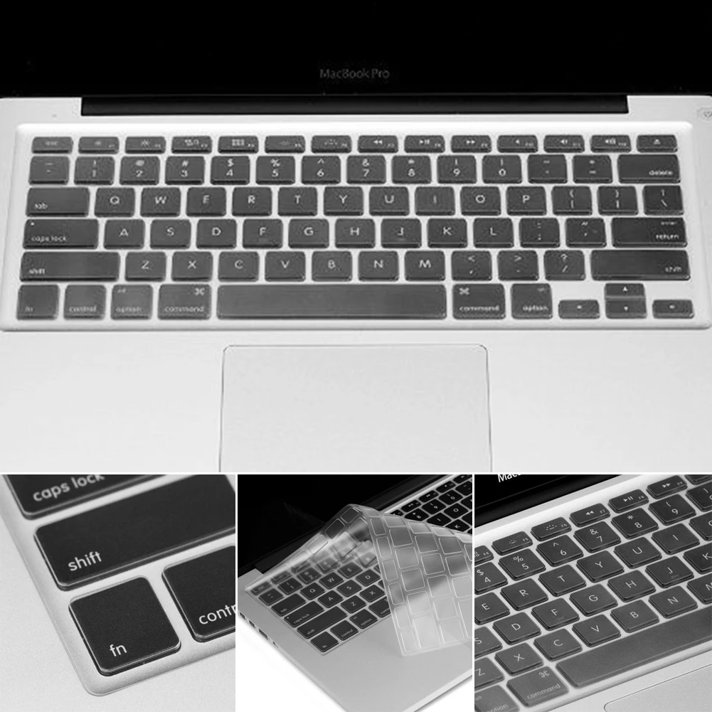 Чехол из тончайшей пленки силиконовых кейсов для Apple MacBook Pro 13/15/17 ''протектор бу