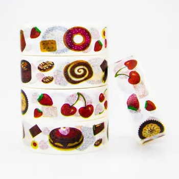 

Japanese Delicious Food Washi masking tape sticky color decorative tape set DIY decoration office stationery scrapbook 1PCS