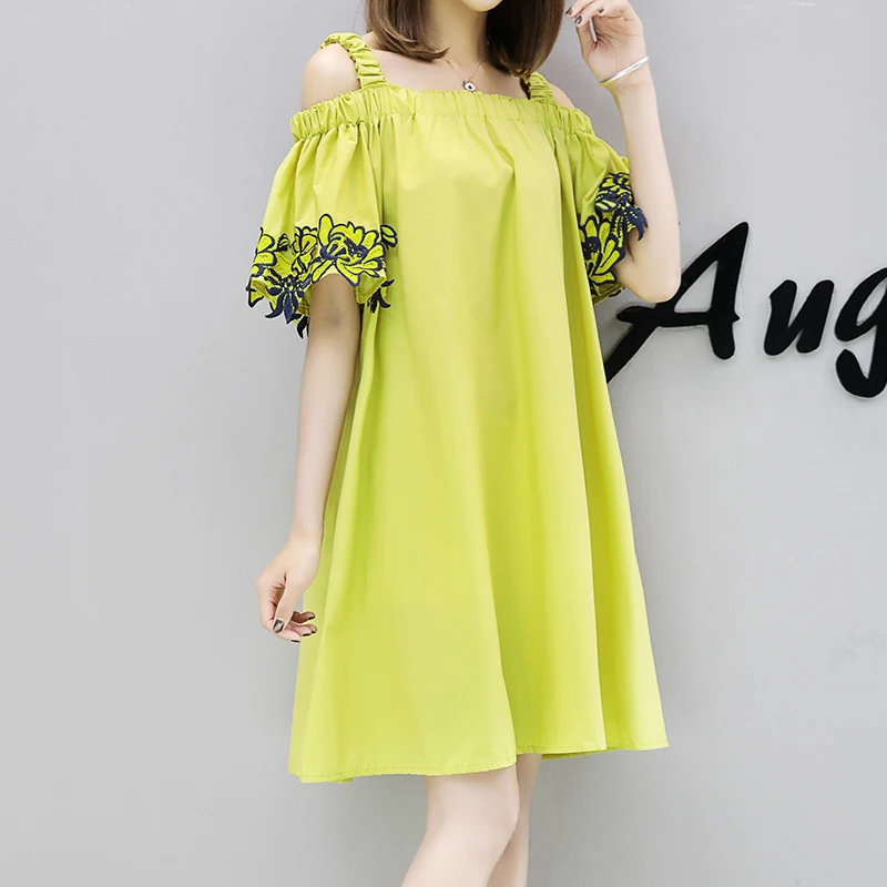 

Linen Cotton For Pregnant Women Summer Gravidas Maternity Clothes Without Shoulder Pregnancy Dress Fashion