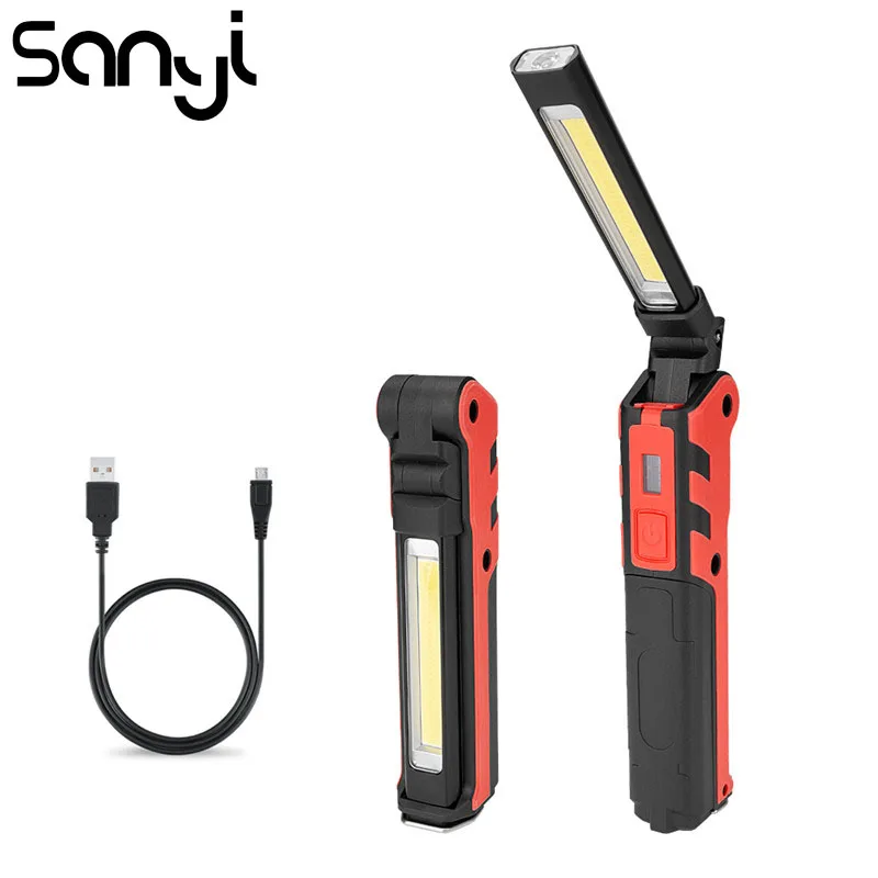 

SANYI 20000LM Portable Lighting Built-in Battery LED COB Flashlight Torch for Camping Fishing Hunting Lamp