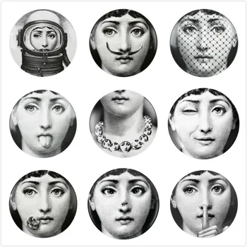 

New Plate Wall Painting Dish Ceramic Artistic Craft Desk Decoration Creative Diy Design Classical Elegant Adornment