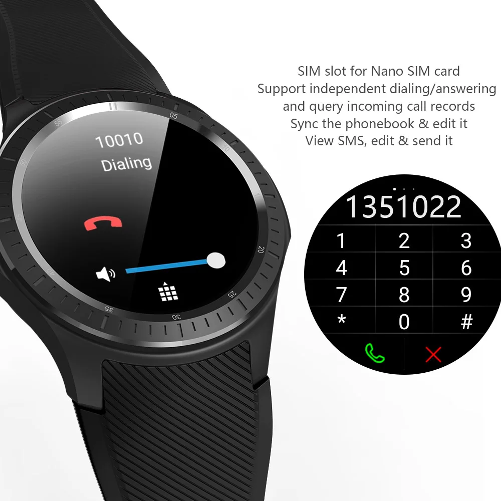4G GPS Смарт часы для мужчин Android 7 1 1G/16G MTK6739 четырехъядерный Nano sim карта WiFi Bluetooth 4 0
