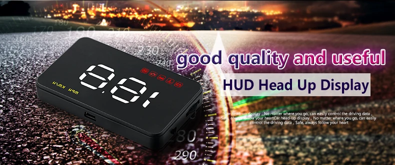 125*75*15 мм 12 в автомобильный HUD OBD2 дисплей км/ч MPH температура сигнализации Спидометр усталость Предупреждение системы