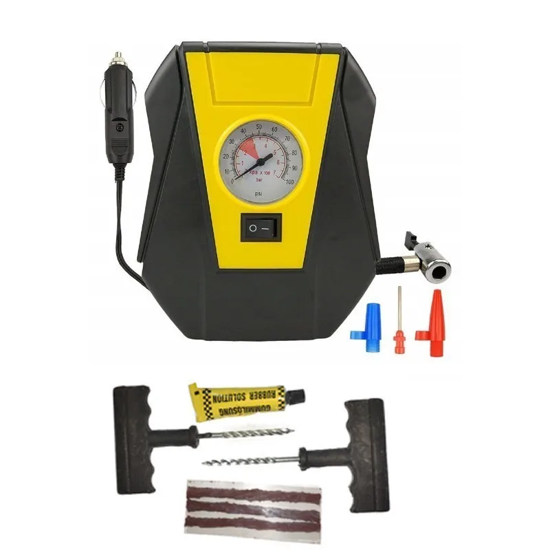 12V Dc Volt 100 PSI Air Compressor Tire Inflator Car Electric Pump Portable Auto With Repair Tool | Автомобили и мотоциклы