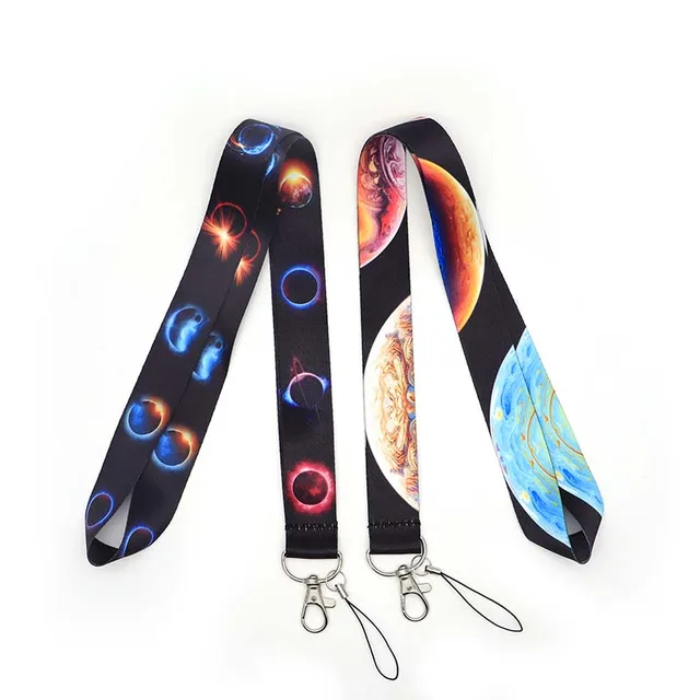 Space Lanyard For Keychain ID Card Pass Phone Rope Badge Holder