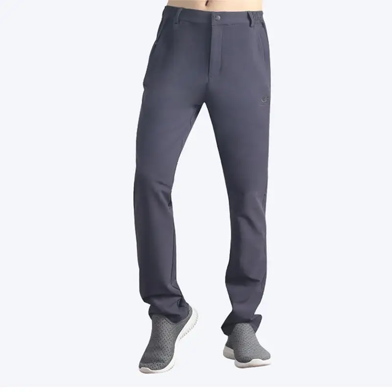 

Men Outdoor Sports Pants Stretchy Hiking Mountain Pants Thick Fleece Camping Trekking Pants Waterproof Windproof Climbing Pants