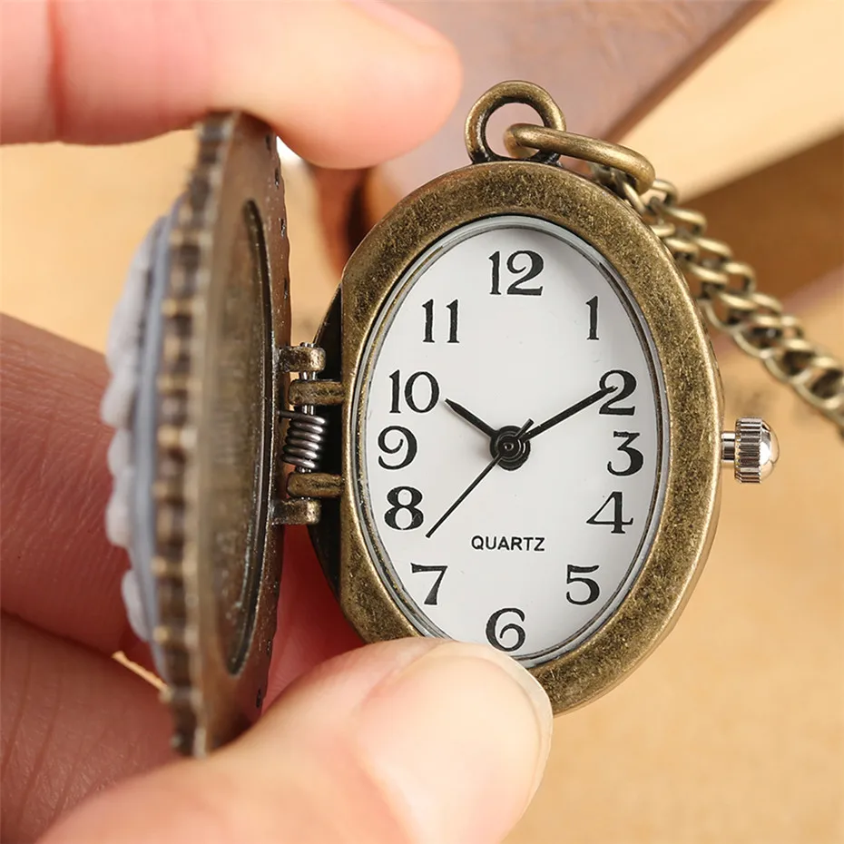Классические кварцевые карманные часы с изображением королевы Эльзы из мультфильма, изысканное ожерелье из бронзы, Подвесные часы, 80 см цепочка-брелок, лучшие подарки на день рождения для девочек