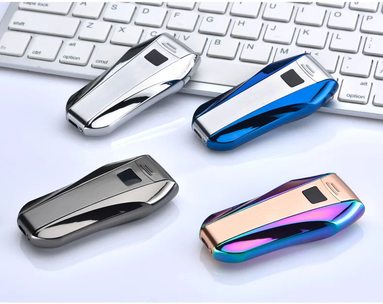 

New concept suspended induction lighter arc pulse charging cigarette lighter windproof lighter double arc metal colourful