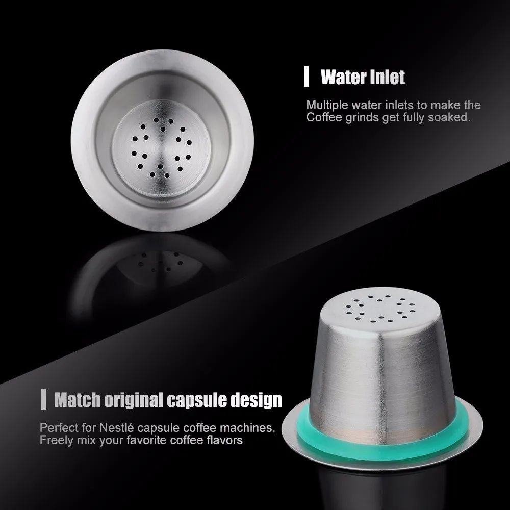 Многоразовые кофейные капсулы Nespresso из нержавеющей стали 7 шт./компл.|Фильтры для